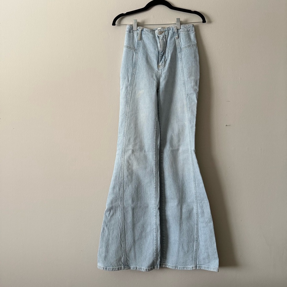 Free People Light Wash Flare Jeans